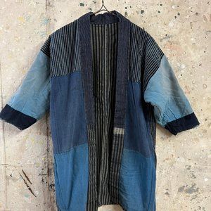 1940's Real Rare Vintage Japanese indigo dyed 2 way noragi jacket